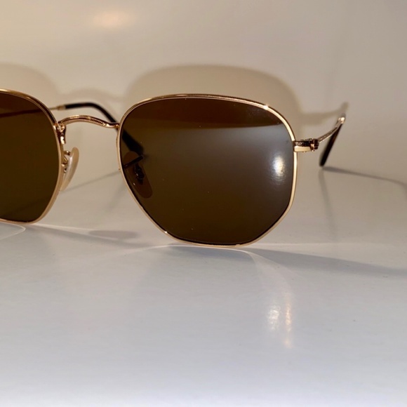 Ray-Ban Hexagonal 54mm Brown Gradient Polarized Sunglasses - Picture 10 of 12